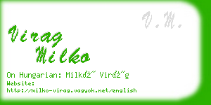 virag milko business card